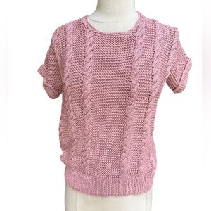 NWOT Made‎ with Love By Mom Pink Cotton Sweater